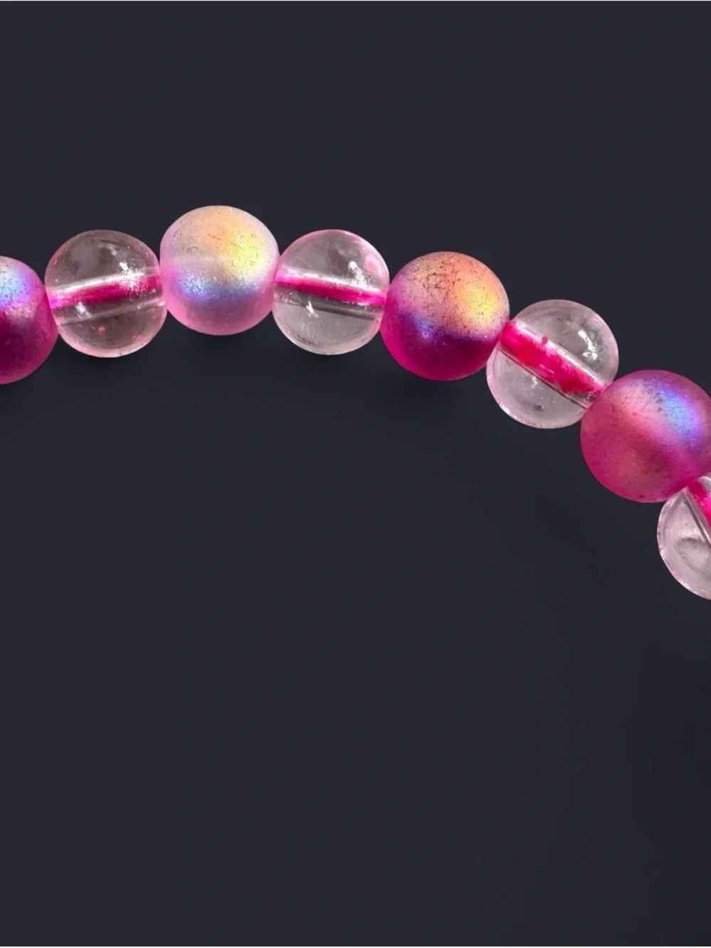 Pink Nova Glass Bead Bracelet